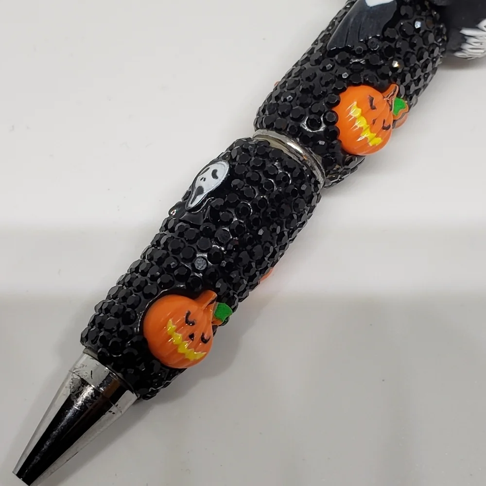 Handmade Halloween Hocus Pocus Beaded Silicone Focal Bead Pen